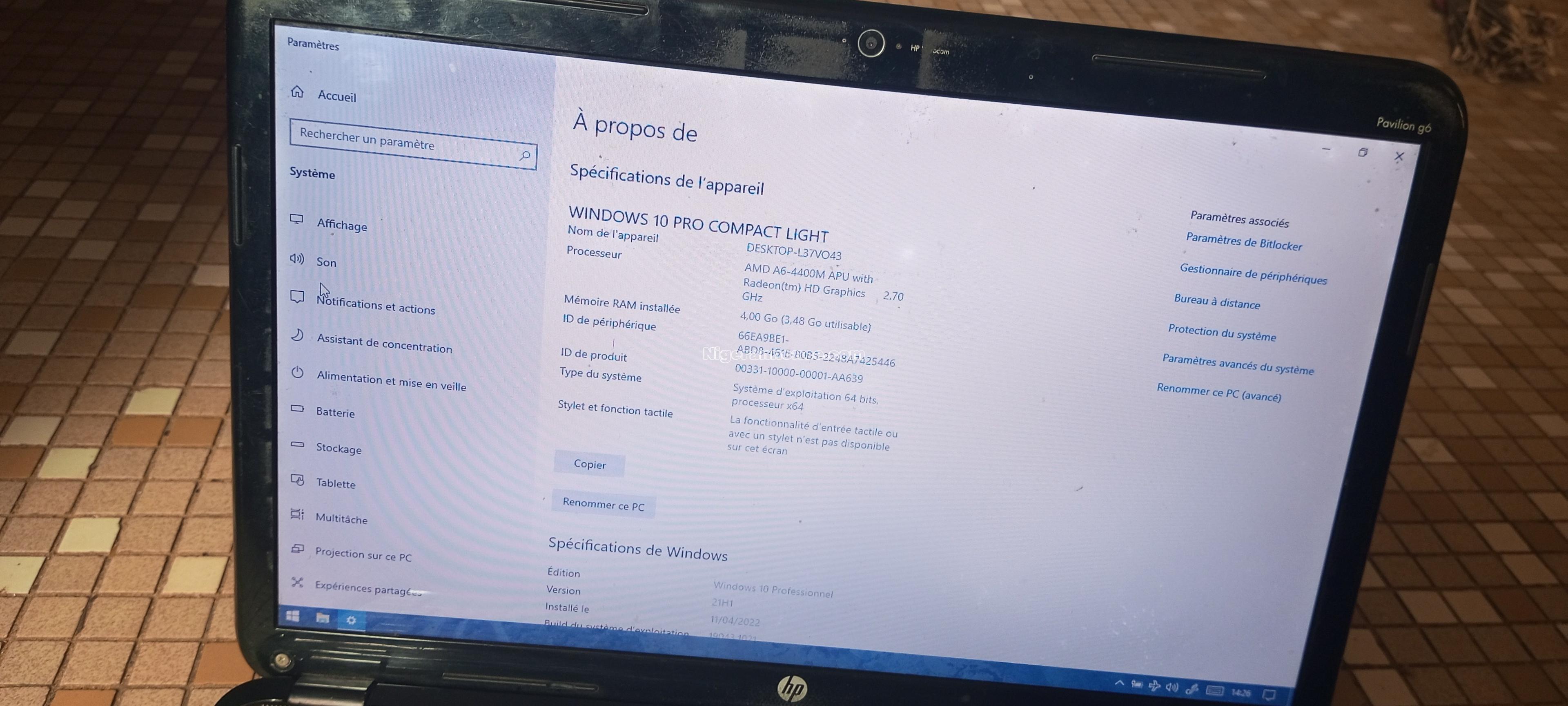 HP Pavilion g6 | Niger annonce