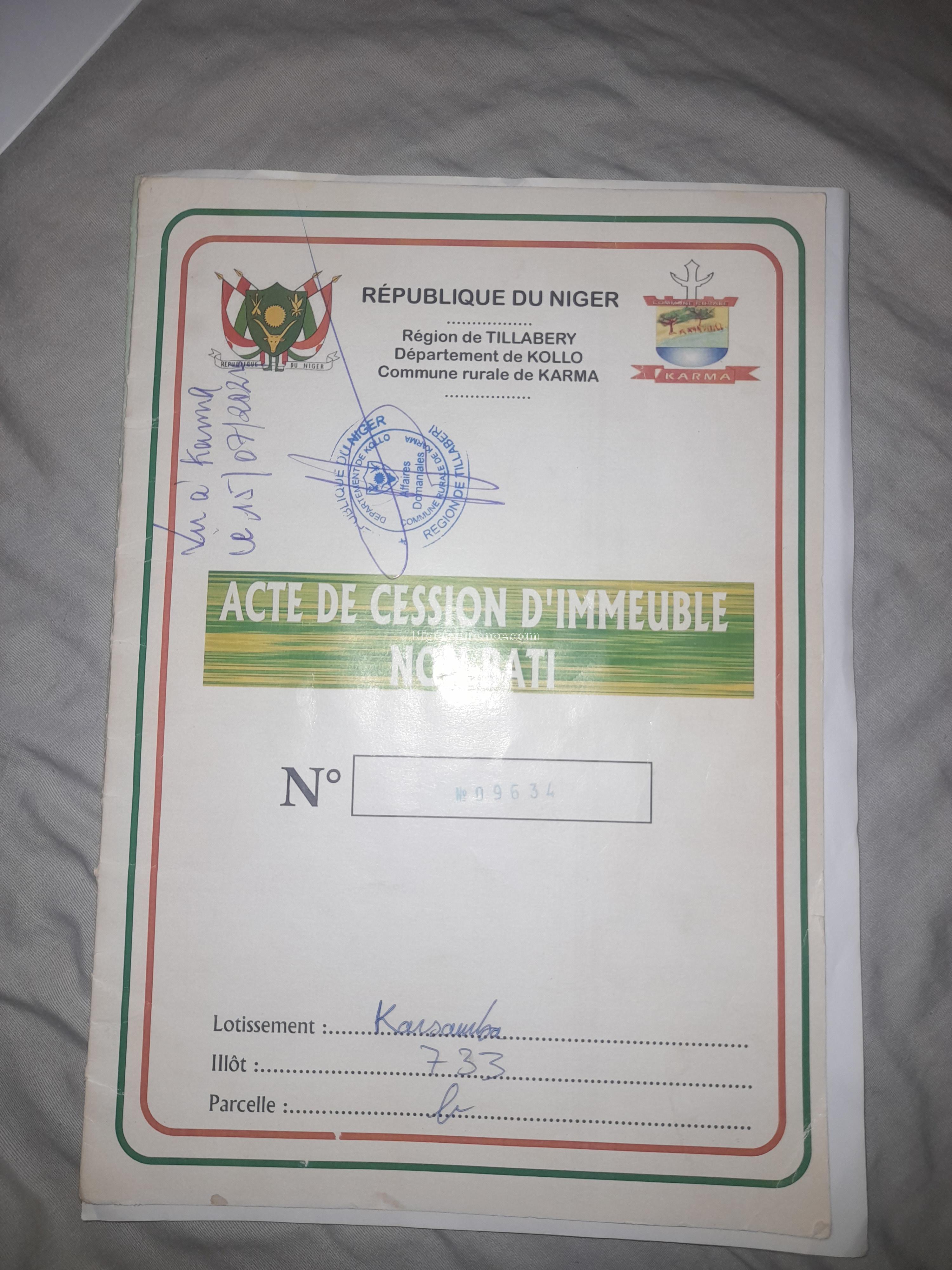 Parcelles | Niger annonce