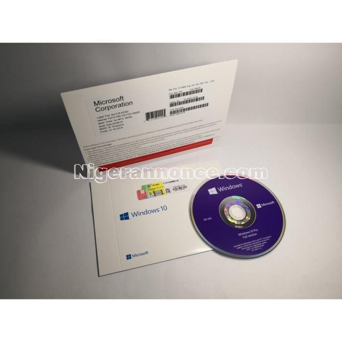 Windows 10/11 Pro OEM - Licence Authentique + Disque d'Installation | Niger annonce