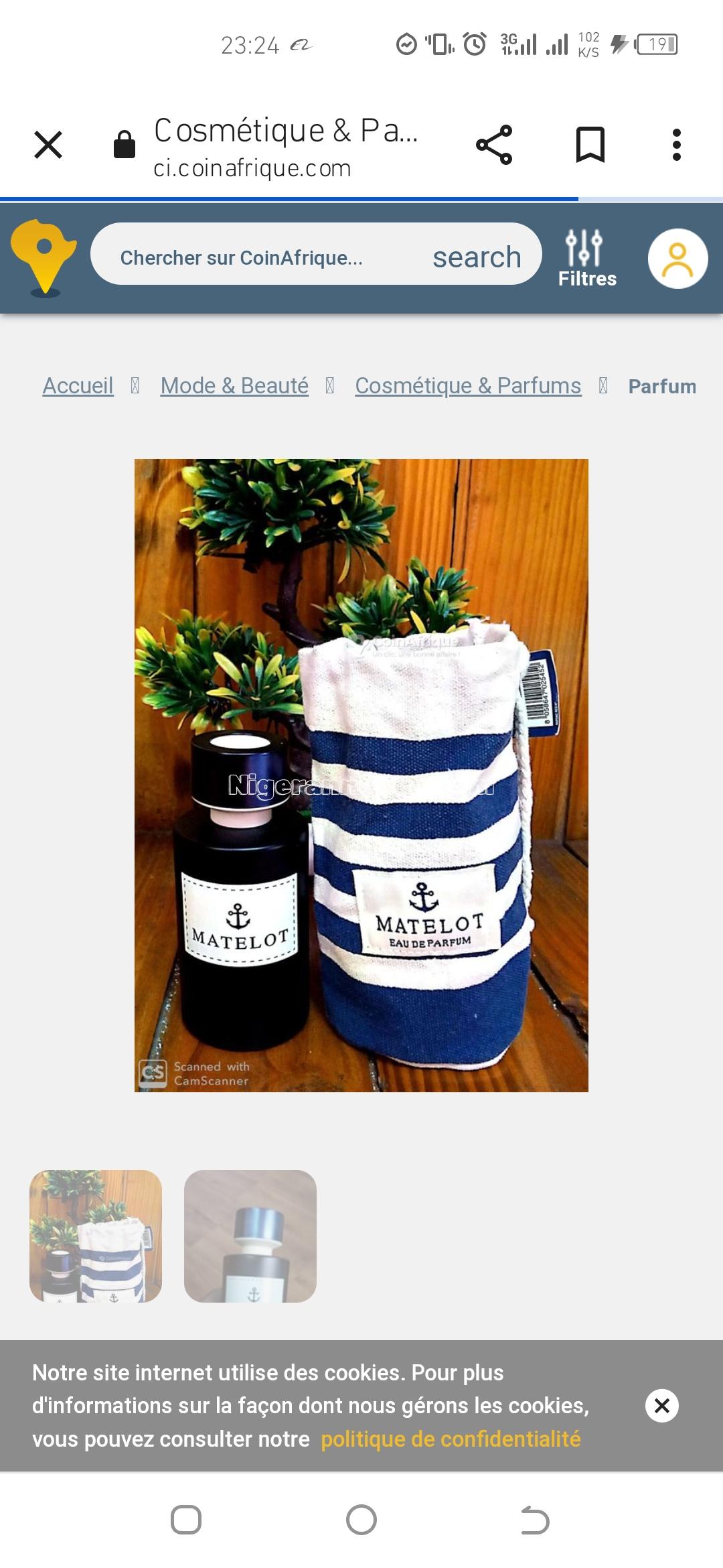 Vente de parfum matelot - Niamey