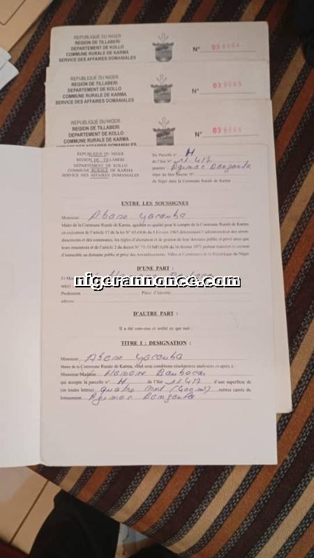 Parcelle Agimac | Niger annonce