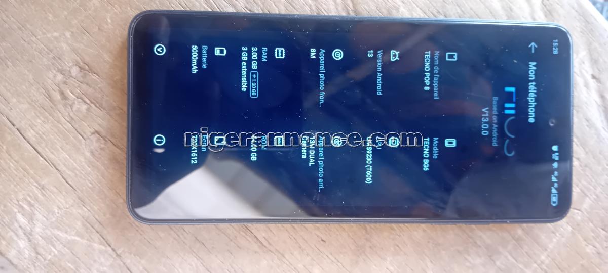 Tecno Pop 8 | Niger annonce